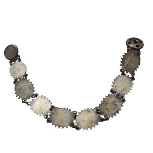 Fred Harvey Era 1940s Link Turquoise Bracelet - Picture 2 of 8